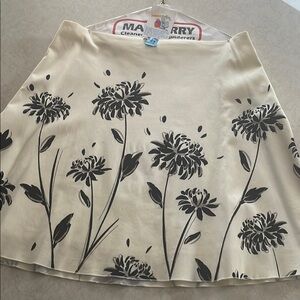 Floral Black and Cream Skirt